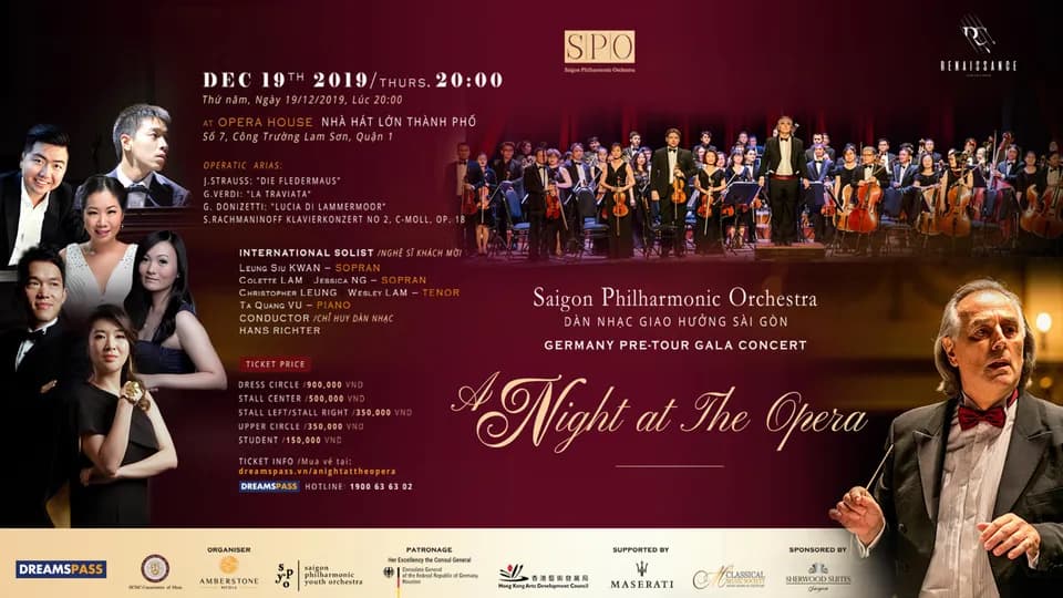 “A Night At The Opera” – Đêm nhạc của nhạc kịch giao hưởng kết hợp với opera và piano độc tấu