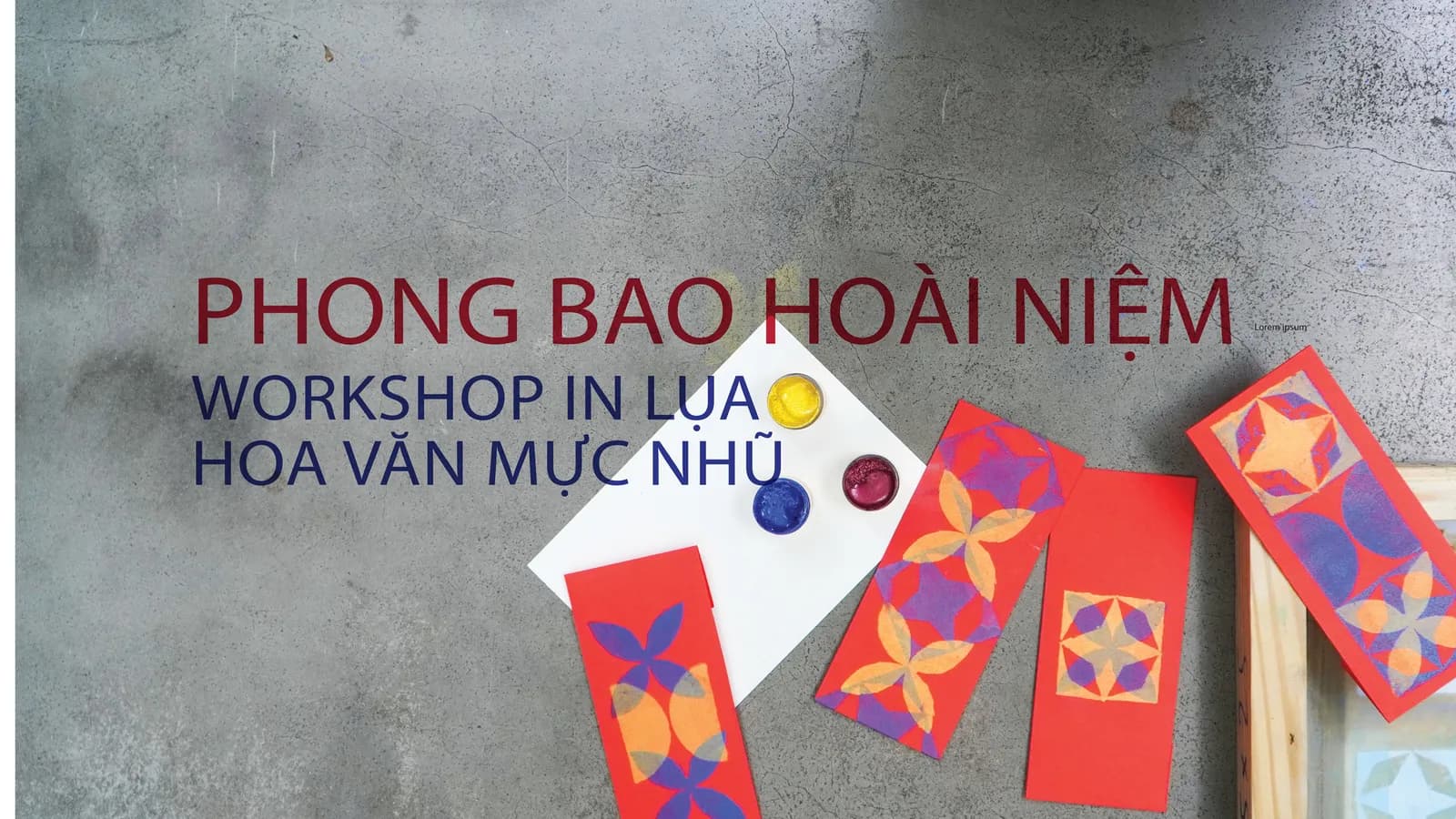 Phong Bao Hoài Niệm - Workshop in hoa văn mực nhũ