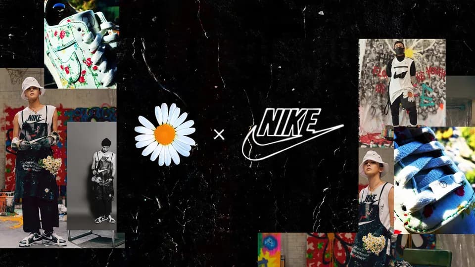 G-Dragon "nhá hàng" Floral PEACEMINUSONE x Nike Air Force 1