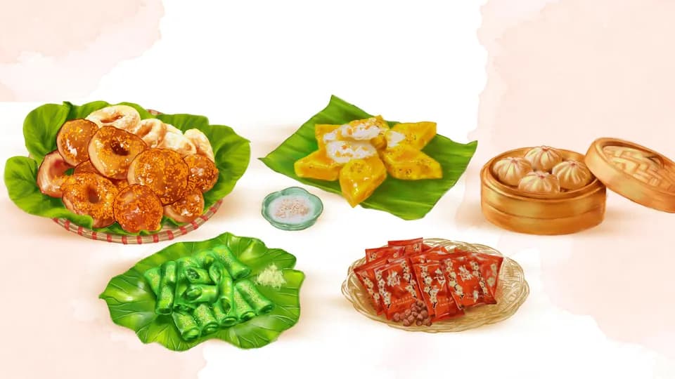 Quà chợ của mẹ và hương vị tuổi thơ