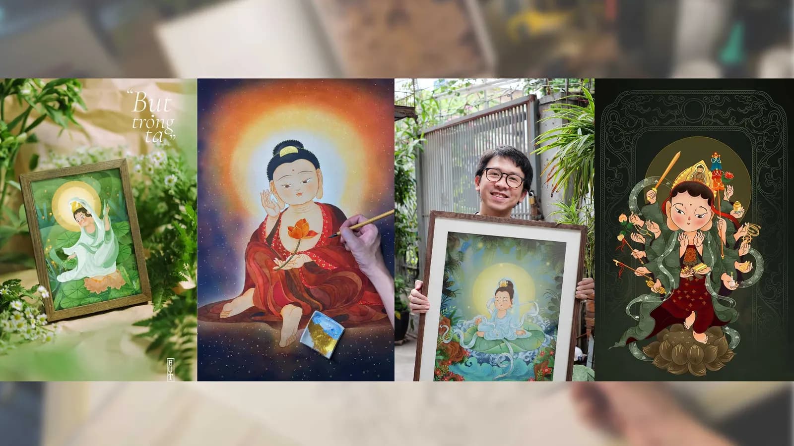 Họa sĩ Brain Huy và chánh niệm vẽ tranh hướng đến sự bình an