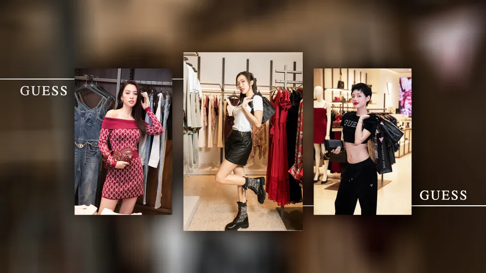 Hàng loạt mỹ nhân Việt check-in cửa hàng GUESS