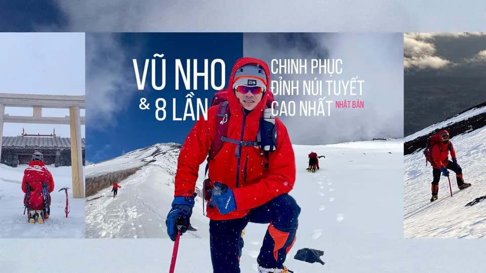 Vũ Nho và 8 lần chinh phục đỉnh núi tuyết cao nhất Nhật Bản
