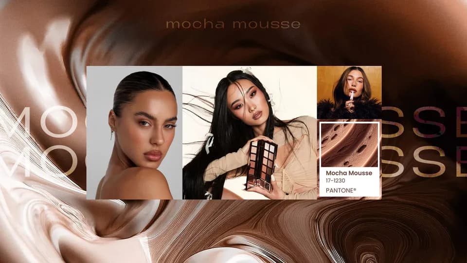 Trang điểm tông nâu cà phê Mocha Mousse: xu hướng làm đẹp dẫn đầu 2025