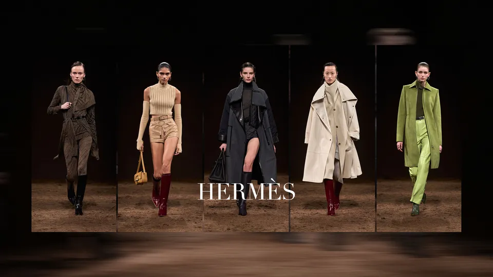 Hermès Thu Đông 2025: “Leather Dandy” và những sắc thái của màu đen