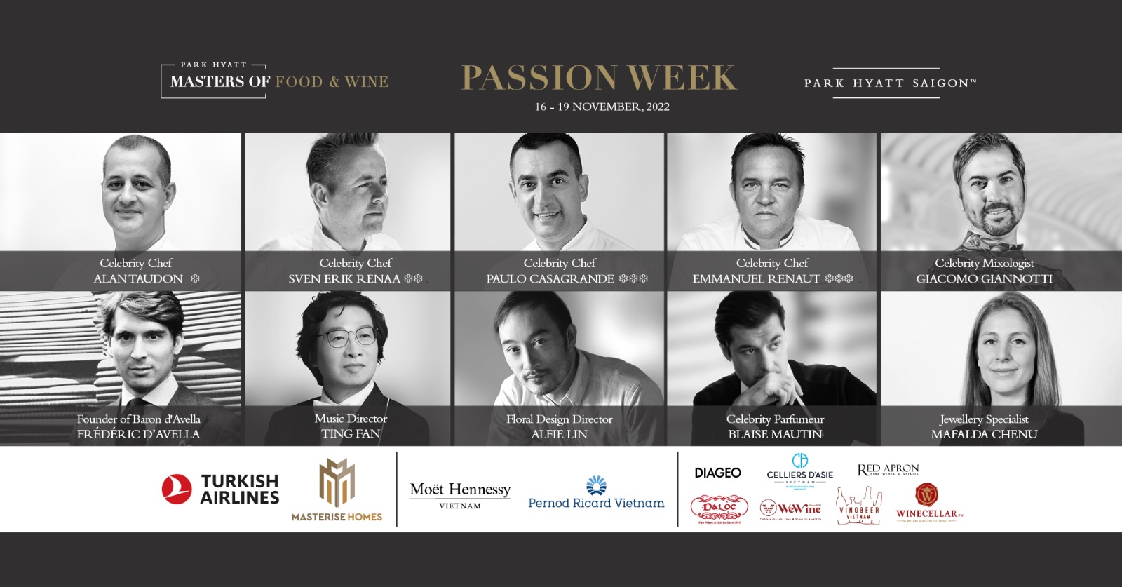 Passion Week, Park Hyatt, Ẩm thực, Cuisine