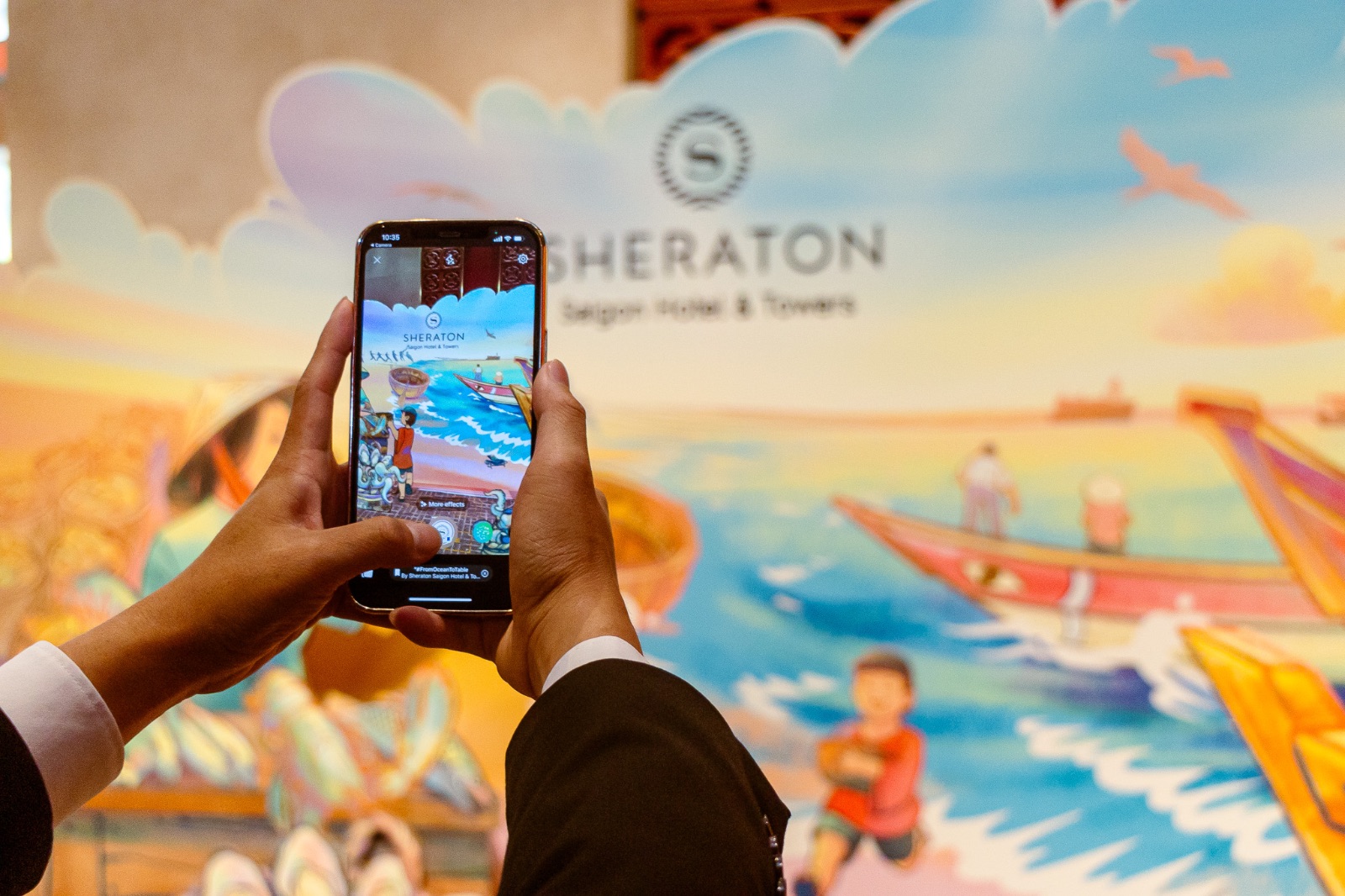 Sheraton Saigon, sheraton, instagrammable spot, trải nghiệm ẩm thực, công nghệ AR