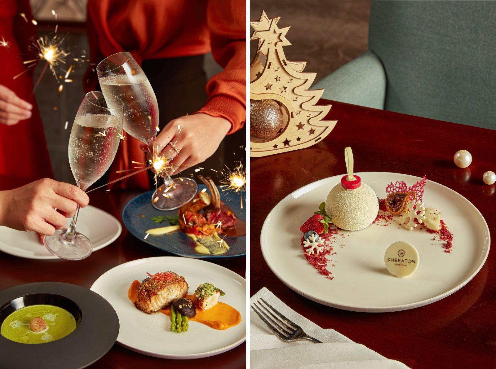 Sheraton Hanoi, tiệc cuối năm, buffet cuối năm, buffet giáng sinh, tiệc năm mới, nhà hàng Oven D'or, Hemispheres Steak & Seafood Grill, Lobby Lounge