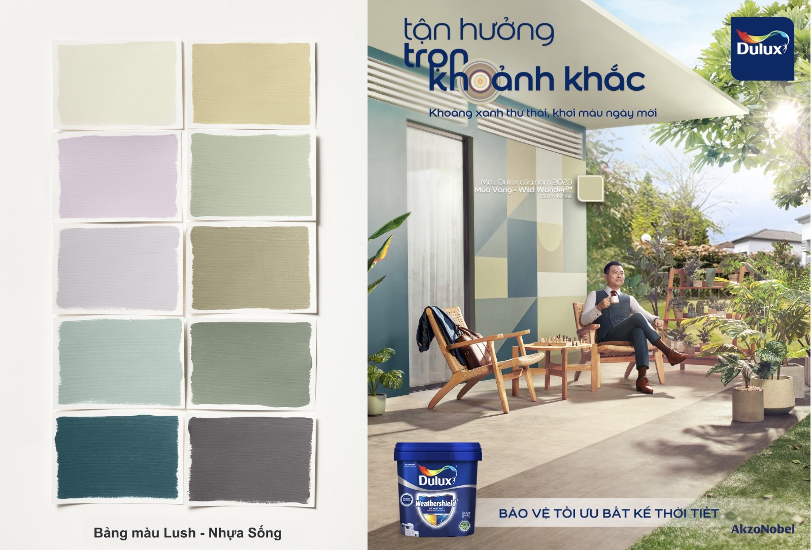 bảng màu nội thất, bảng màu, tận hưởng trọn khoảnh khắc, dulux