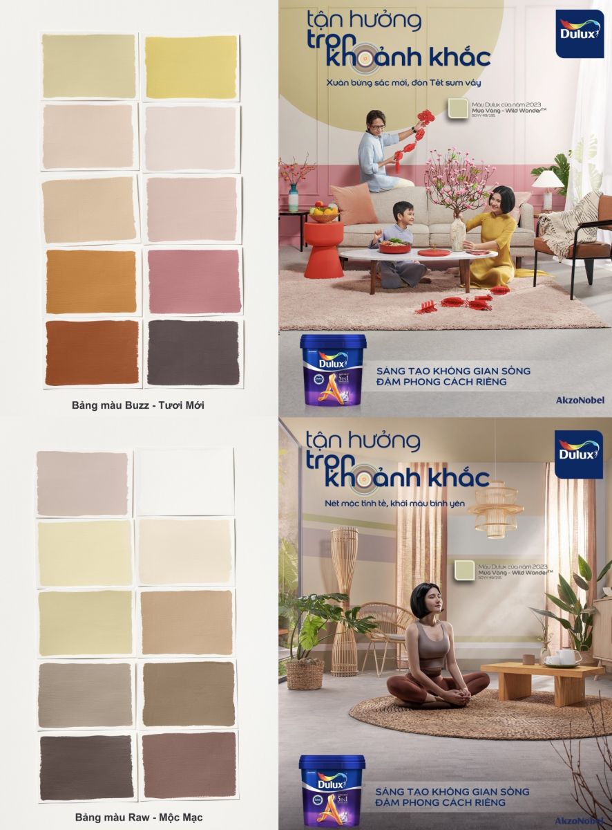 bảng màu nội thất, bảng màu, tận hưởng trọn khoảnh khắc, dulux