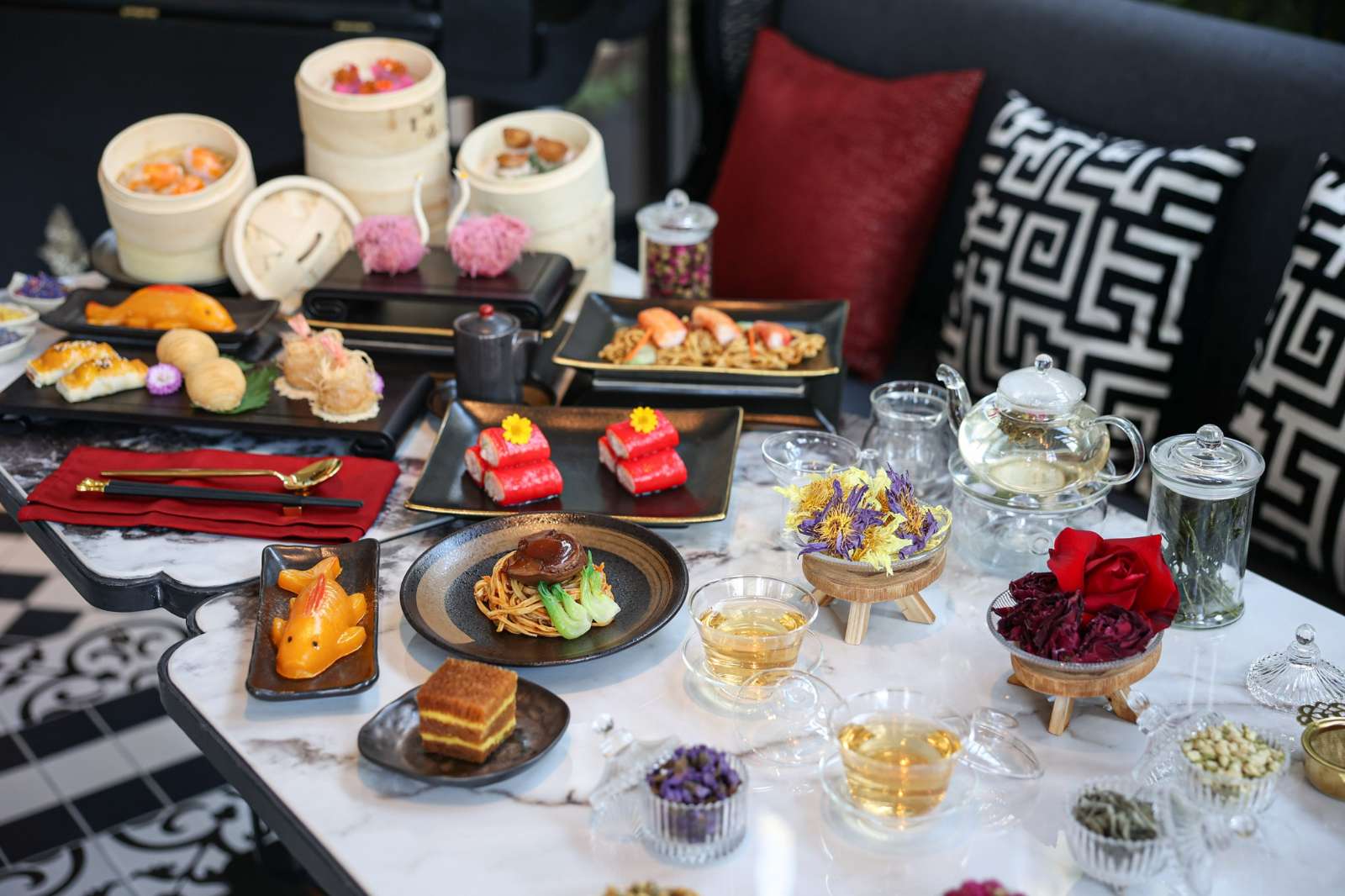 Asiatique Ancient Tea House, Marriott Bonvoy, ẩm thực Trung Hoa, Bangkok Marriott Marquis Queens Park Hotel, Bangkok