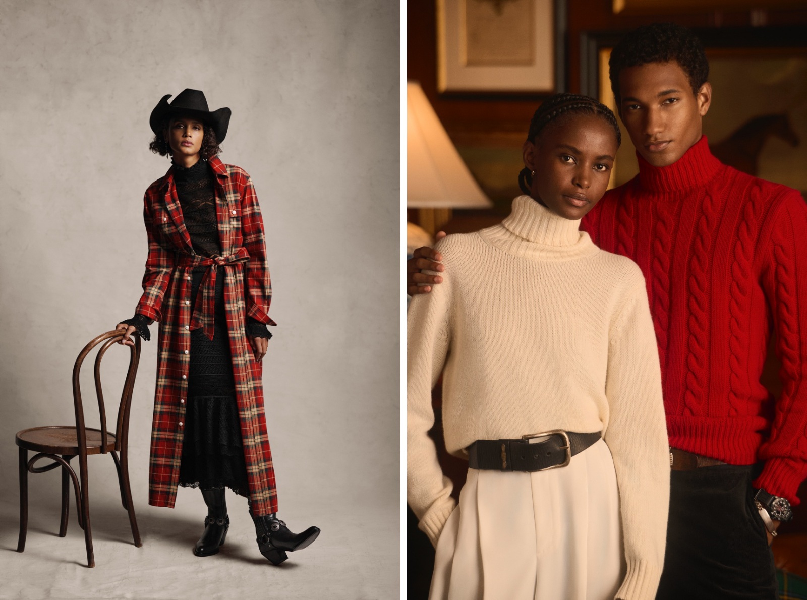 Polo Ralph Lauren, Holiday 2023, áo khoác Polo Ralph Lauren, Plaid Wrap Sweater