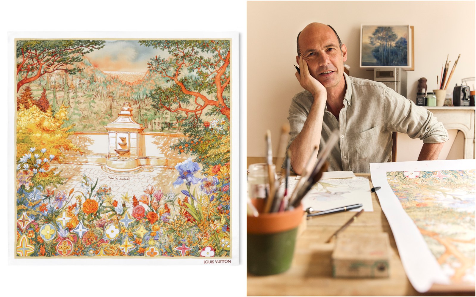LV Art Silk Squares, Louis Vuitton, khăn lụa vuông, bst 2024