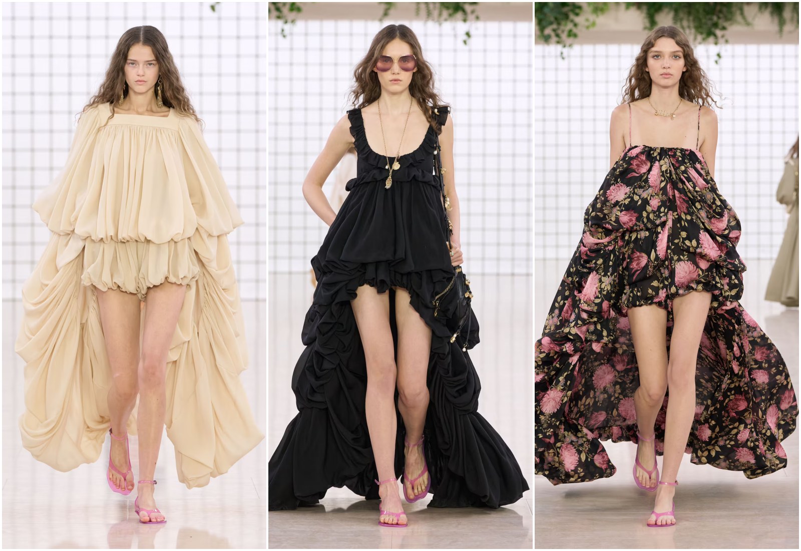 paris fashion week, fashion week 2025, spring summer collection, chloé 2025, boho chic, summer fashion trend, xu hướng thời trang mùa hè 2025