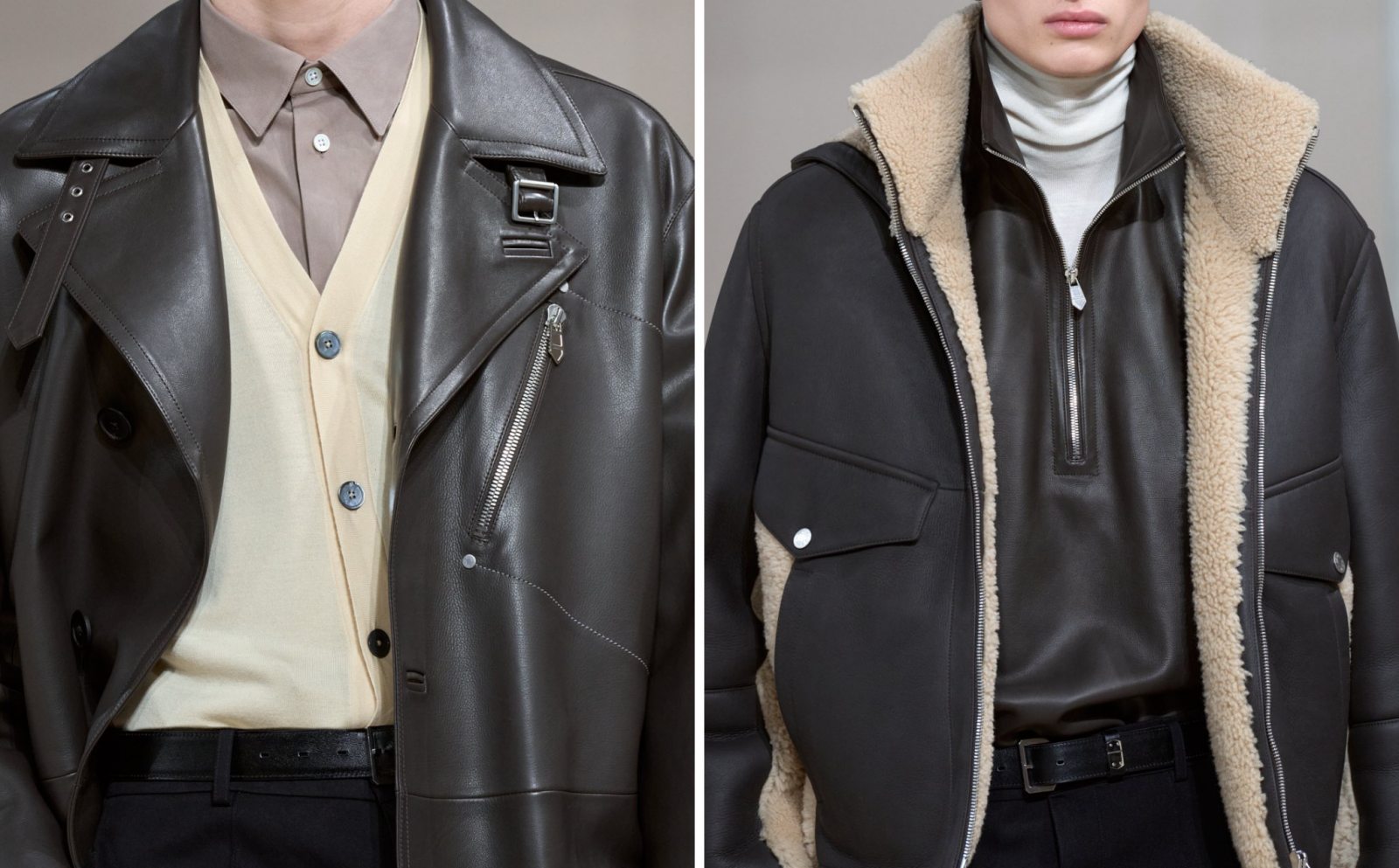 Hermès, Fashion Week 2025, Fall winter collection, thời trang thu đông, xu hướng thời trang nam, áo khoác Hermès