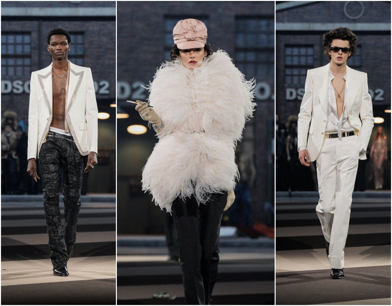 Milan Fashion Week 2025, xu hướng thời trang, thiết kế thu đông, Gucci, Dsquared2, Fendi, Jil Sander