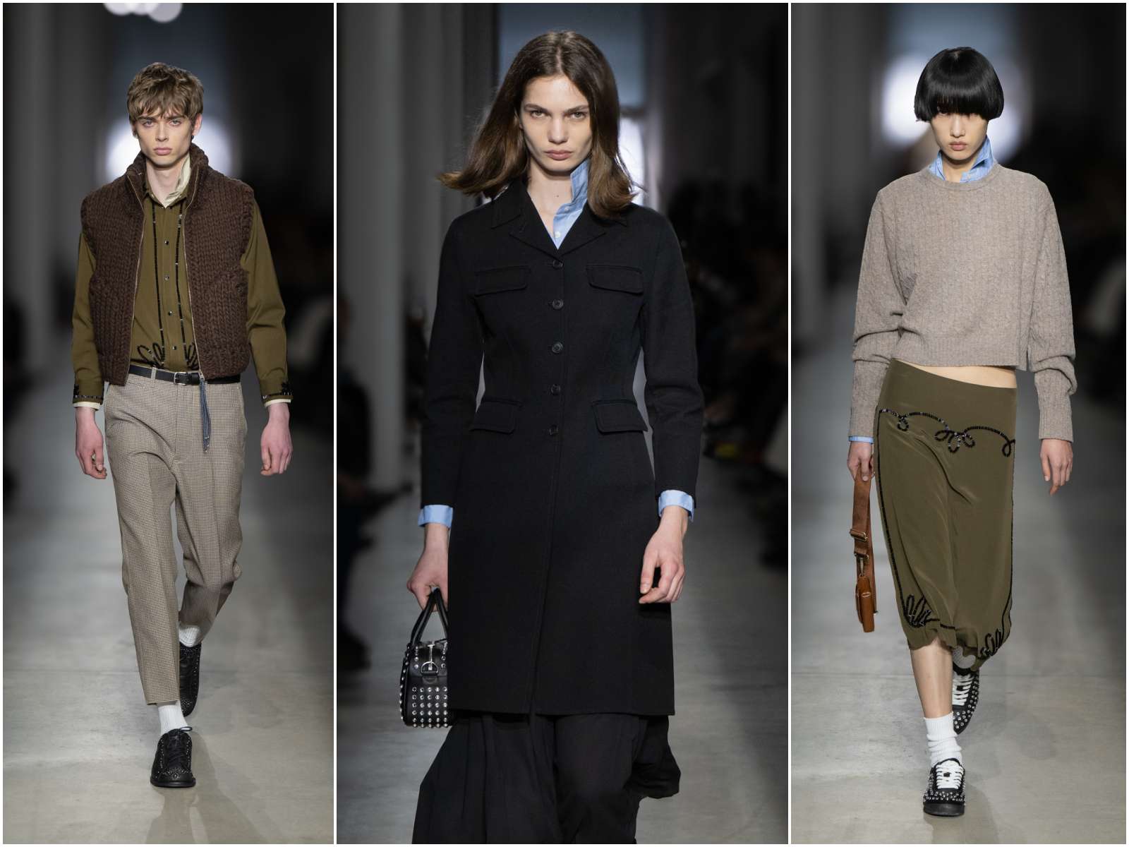 Onitsuka Tiger, TWICE MOMO, milan fashion show, fall winter 2025 collection, xu hướng thời trang, thời trang thu đông