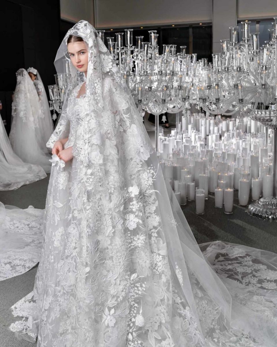Bridal Fashion Week 2026, váy cưới thiết kế, Katherine Tash, Reem Acra, House of Gilles, Monique Lhuillier, Elie Saab
