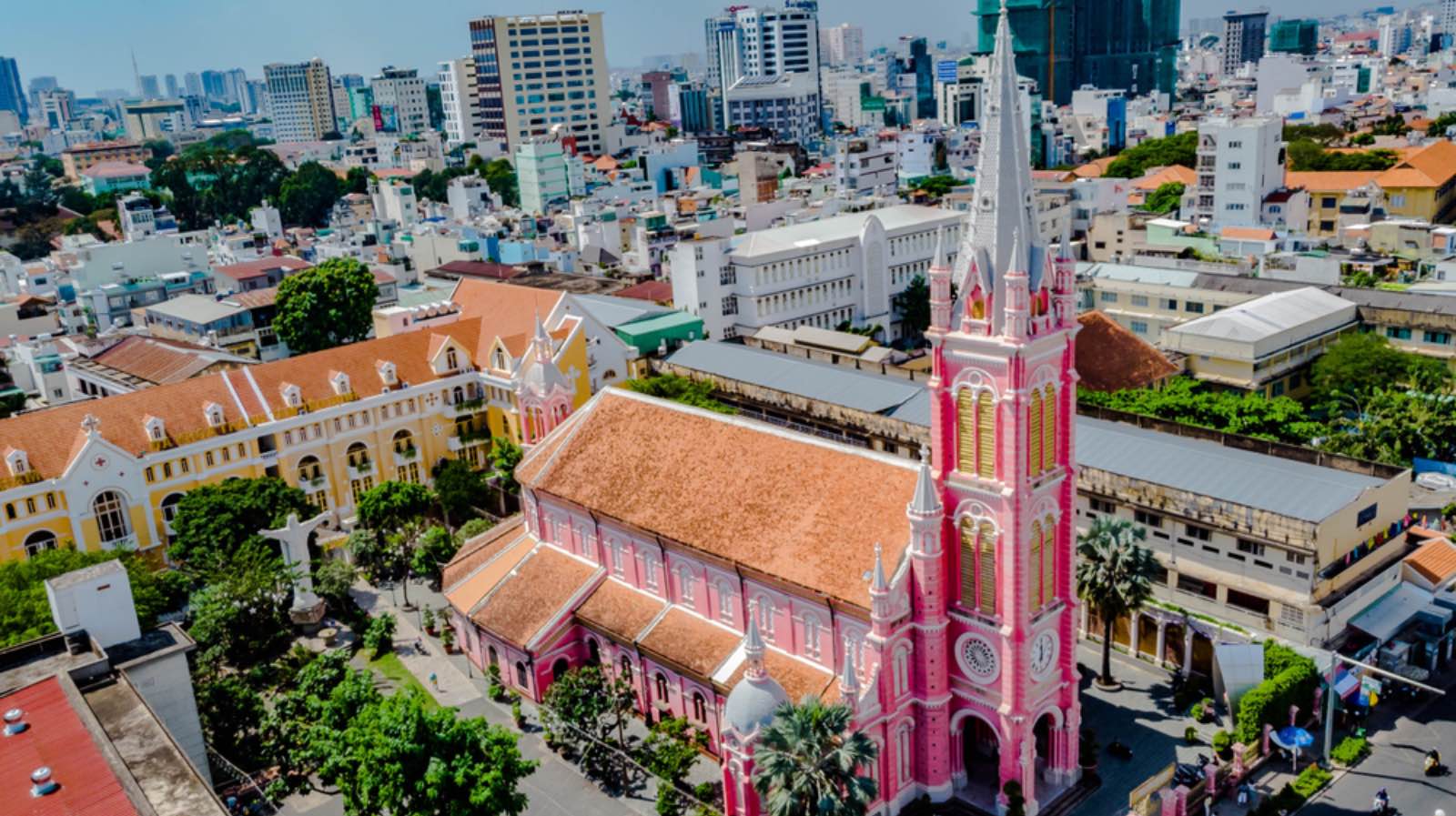 nhà thờ tân định, sài gòn, pink church