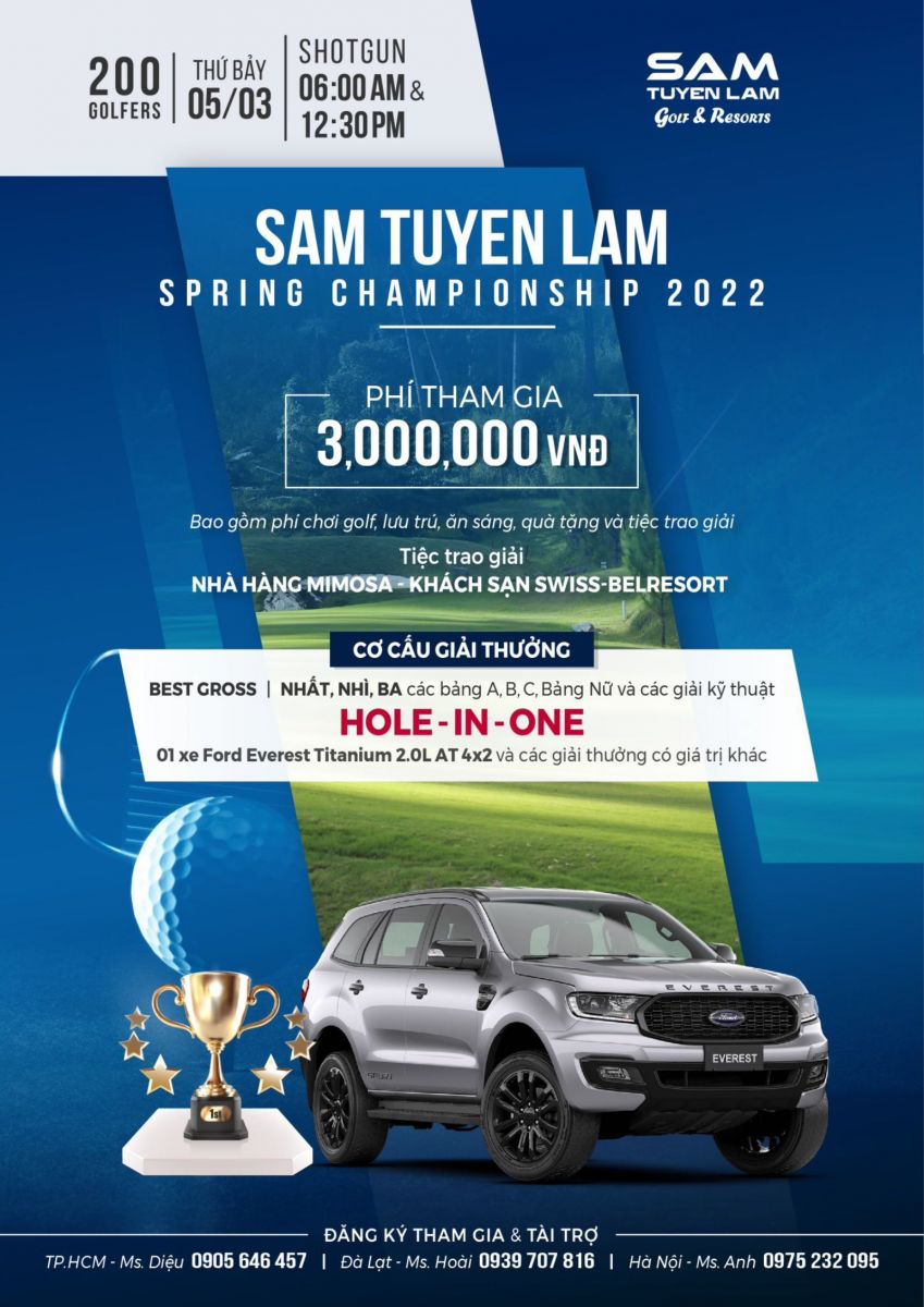sam tuyền lâm, golf, spring championship 2022, giải đấu golf