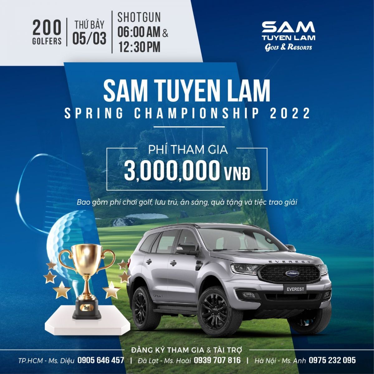 sam tuyền lâm, golf, spring championship 2022, giải đấu golf