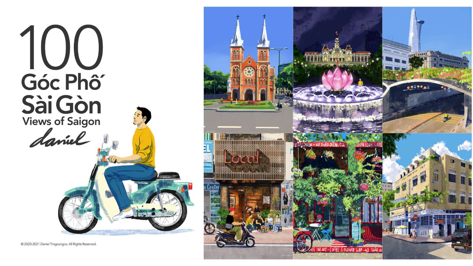 Daniel Tingcungco, "100 Views of Saigon", W Coffee Talk, Illustration